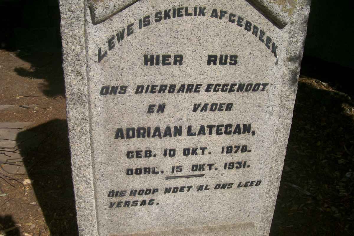 LATEGAN Adriaan 1870-1931