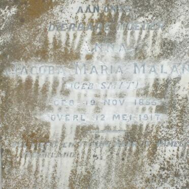 MALAN Anna Jacoba Maria nee SMIT 1855-1917