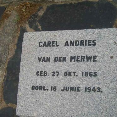 MERWE Carel Andries, van der 1865-1943
