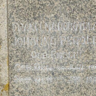 PEROLD Francena Dorothea Johanna nee ENSLIN 1855-1903