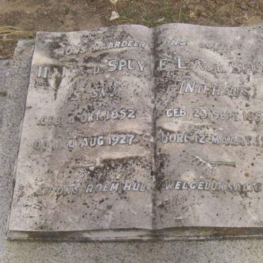 SPUY H.J., v.d. 1852-1927 &amp; E.L. NIEHAUS 1852-1935