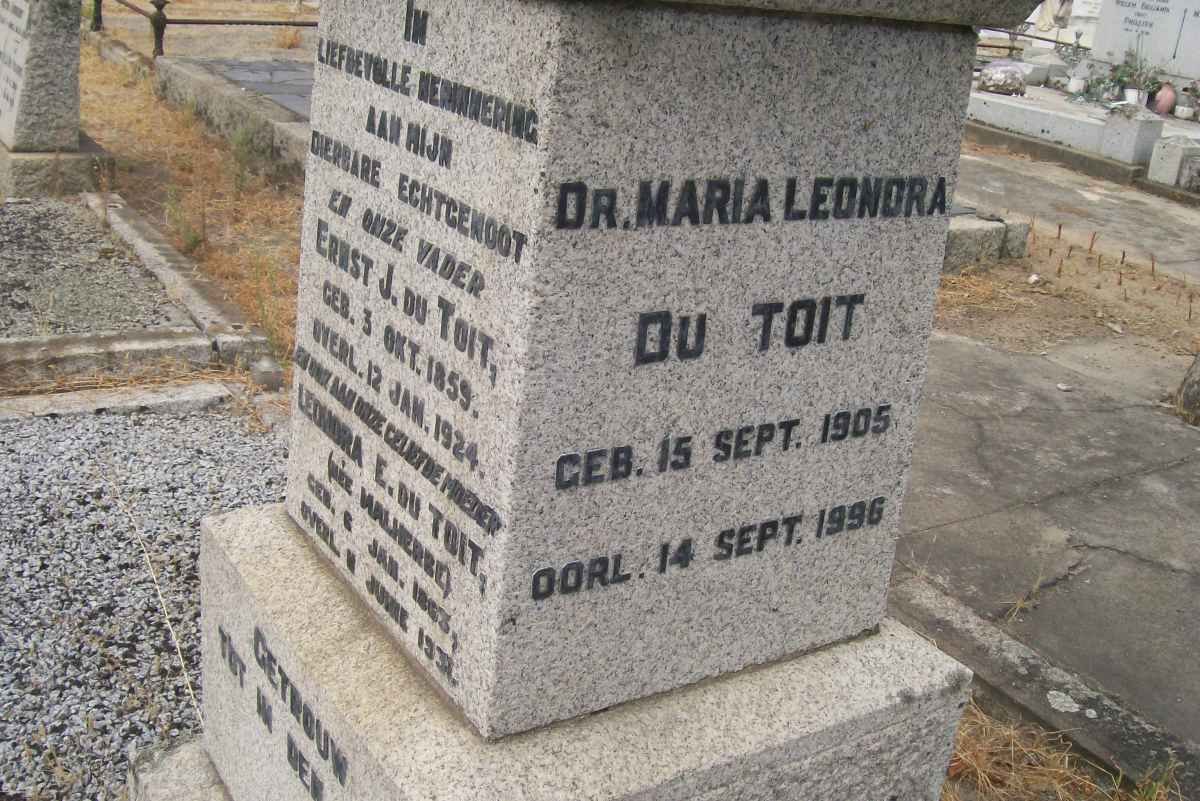 TOIT Maria Leonora, du 1905-1996