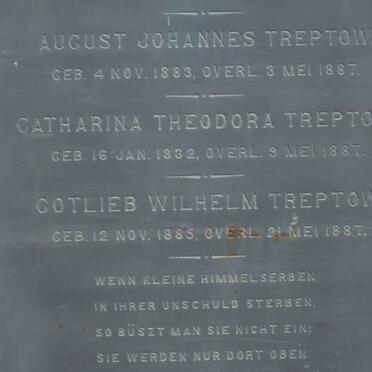 TREPTOW August Johannes 1883-1887 :: TREPTOW Catharina Theodora 1882-1887 :: TREPTOW Gotlieb Wilhelm 1885-1887
