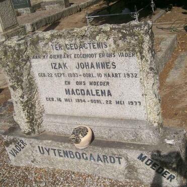 UYTENBOGAARDT Izak Johannes 1893-1932 &amp; Magdalena 1894-1977