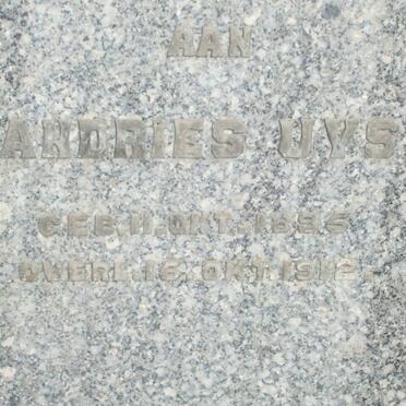 UYS Johannes Dirk Jacobus 1846-1929 &amp; Elizabeth Maria BASSON 1861-1934 :: UYS Andries 1895-1912 