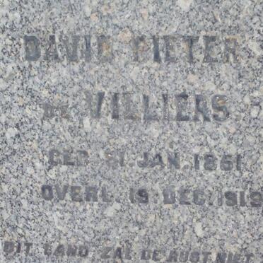 VILLIERS Danie Pieter, de 1851-1919