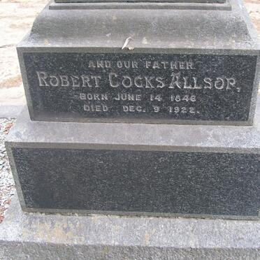 ALLSOP Robert Cocks 1846-1922 