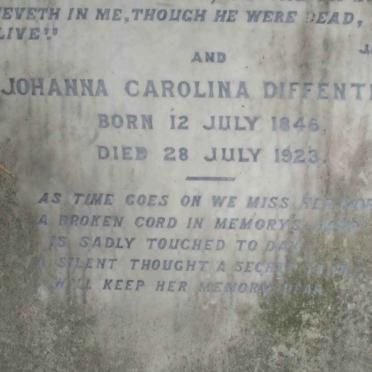 DIFFENTHAL Johanna Carolina 1846-1923