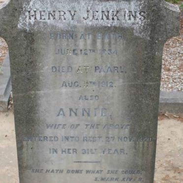 JENKINS Henry 1834-1912 &amp; Annie -1920