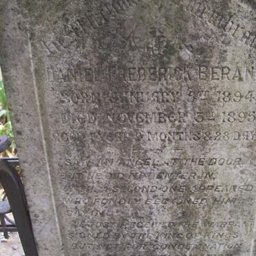 MATTHEYS Daniel Frederick Berange 1894-1895