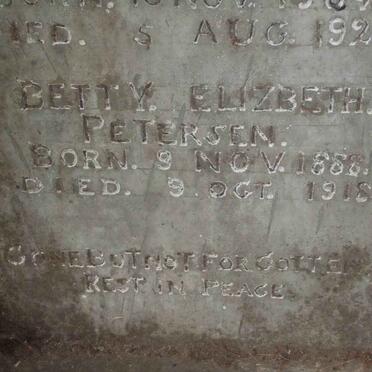 PETERSEN Betty Elizabeth 1888-1918