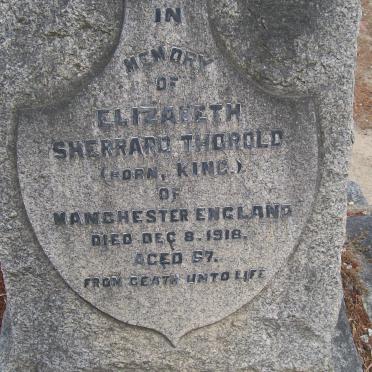 THOROLD Elizabeth Sherrard nee KING -1918