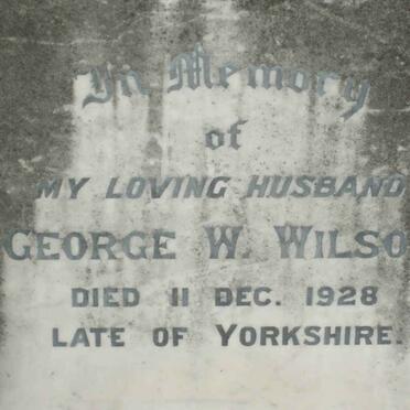 WILSON George W. -1928
