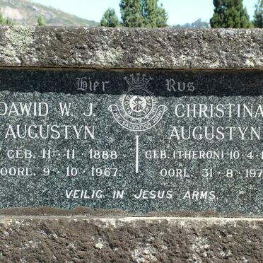 AUGUSTYN Dawid W.J. 1888-1967 &amp; Christina S. THERON 1894-1977