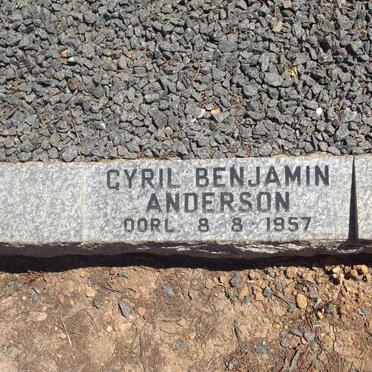 ANDERSON Cyril Benjamin -1957