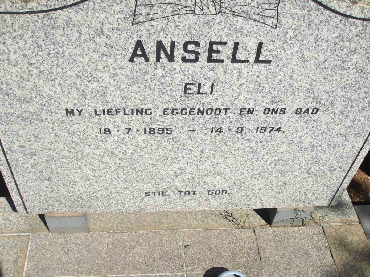 ANSELL Eli 1895-1974