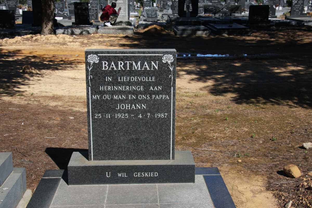 BARTMAN Johann 1925-1987