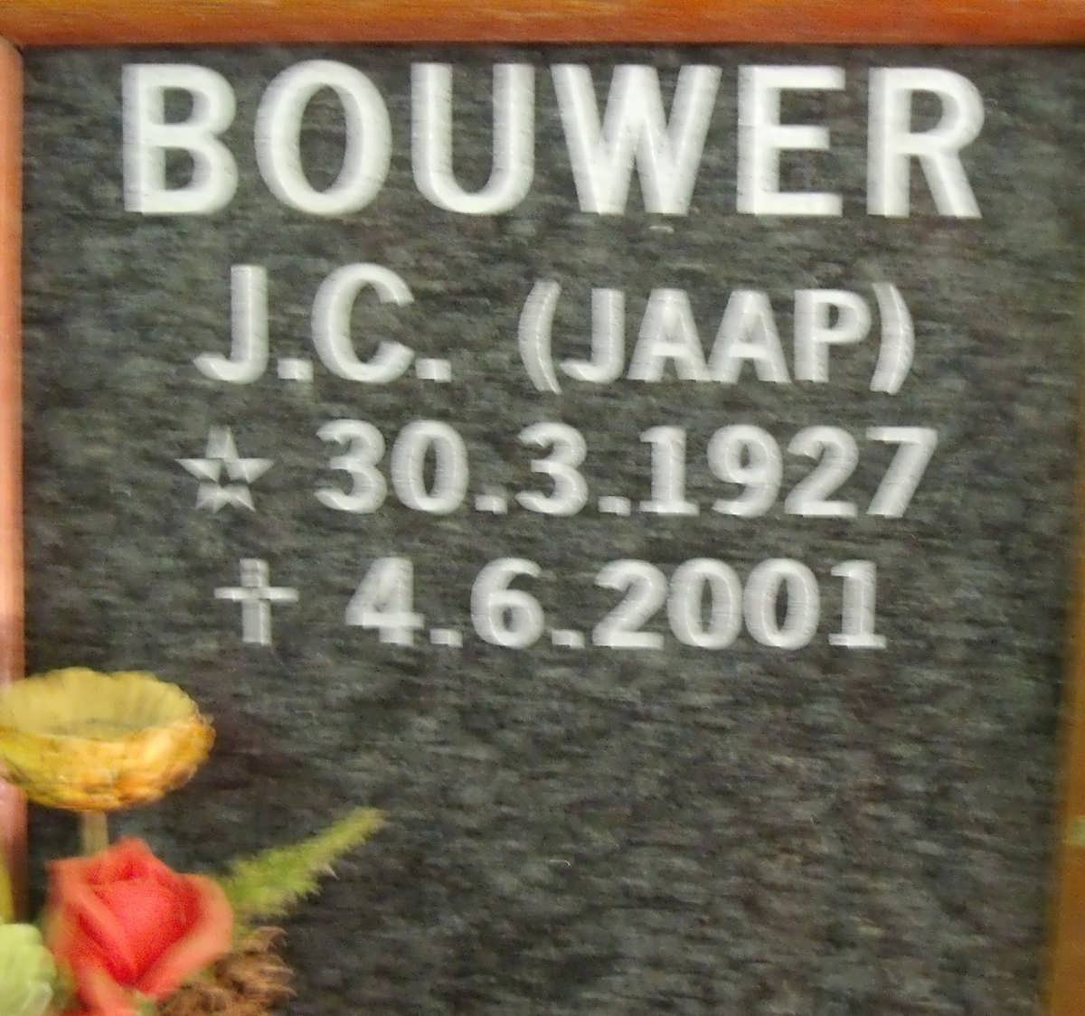 BOUWER J.C. 1927-2001