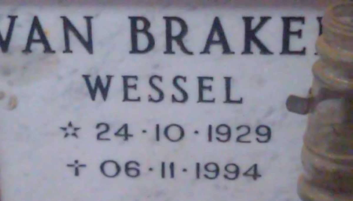 BRAKEL Wessel, van 1929-1994
