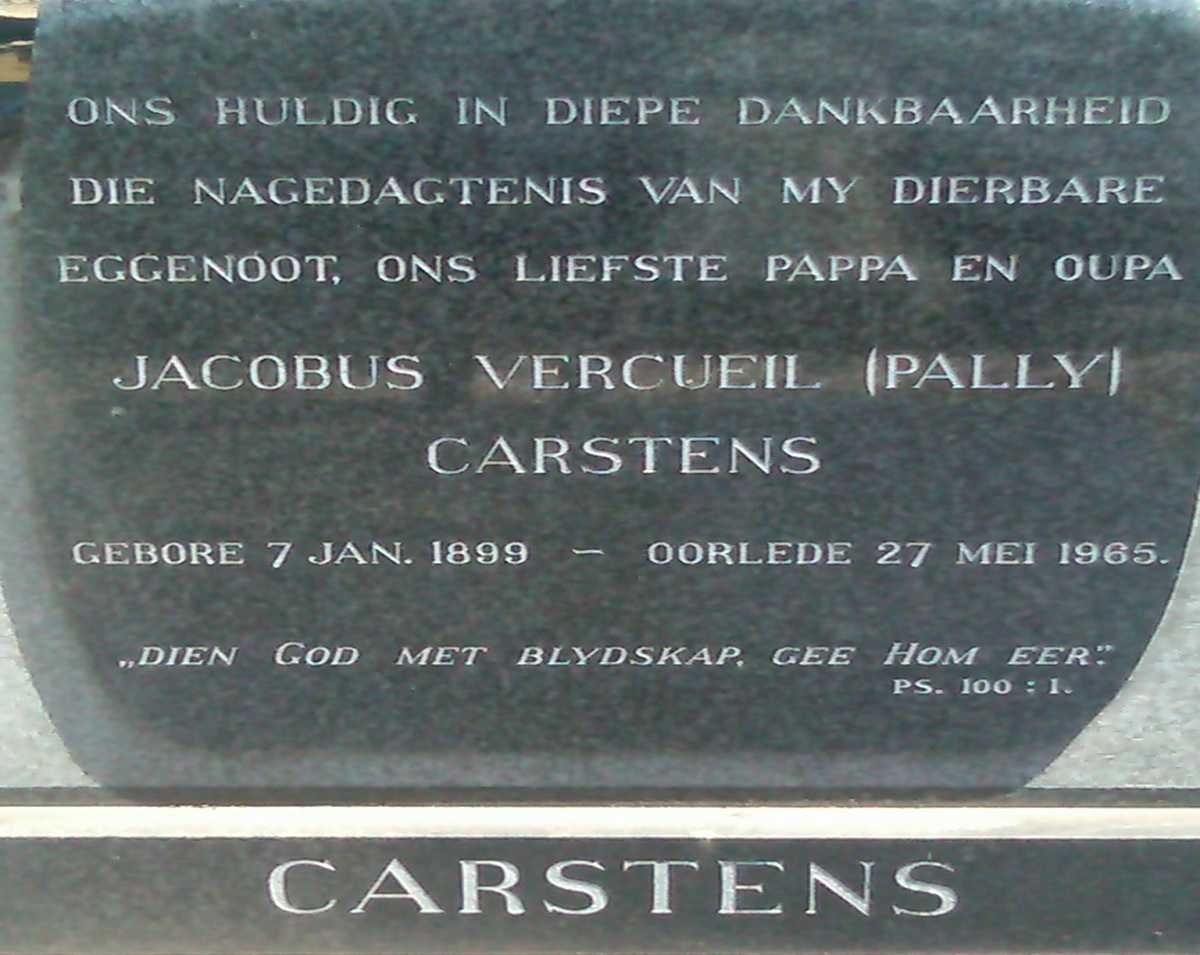 CARSTENS Jacobus Vercueil 1899-1965