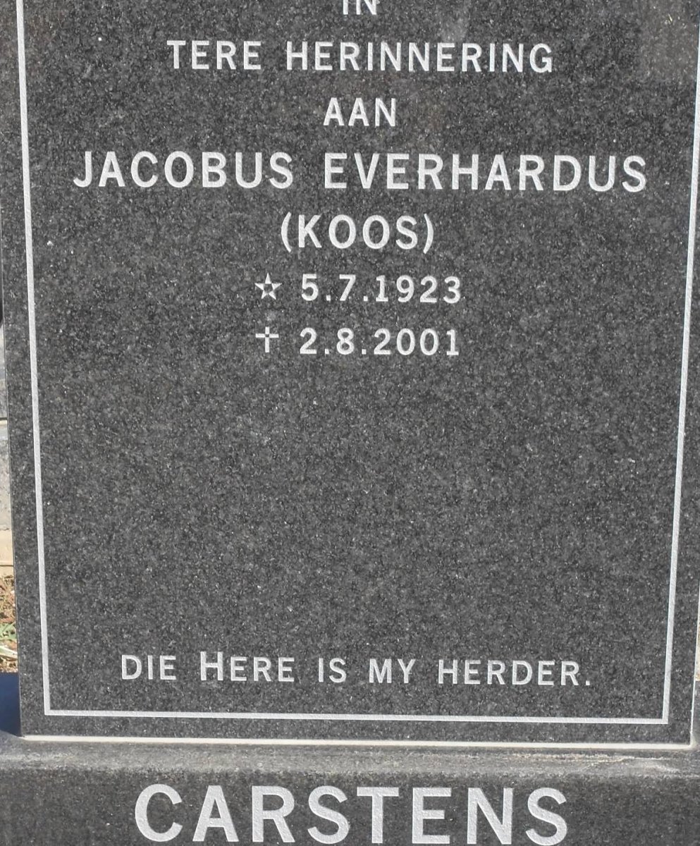 CARSTENS Jacobus Everhardus 1923-2001