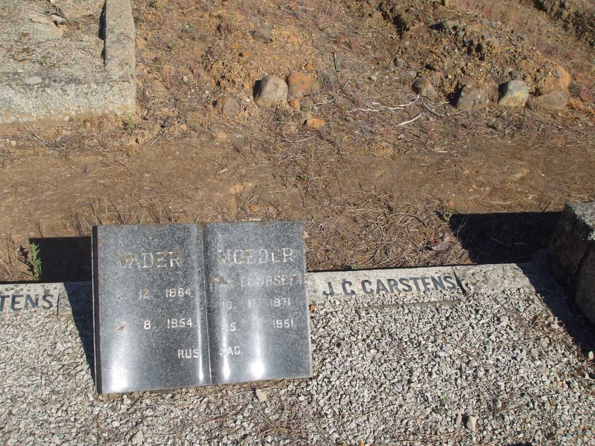 CARSTENS ? 1864-1954 &amp; J.C. nee LOUBSER 1871-1951