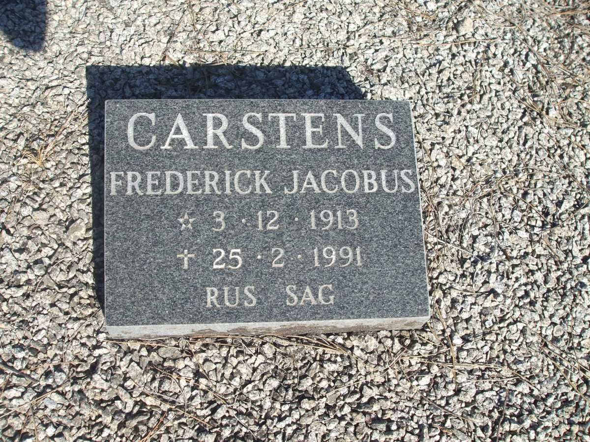 CARSTENS Frederick Jacobus 1913-1991