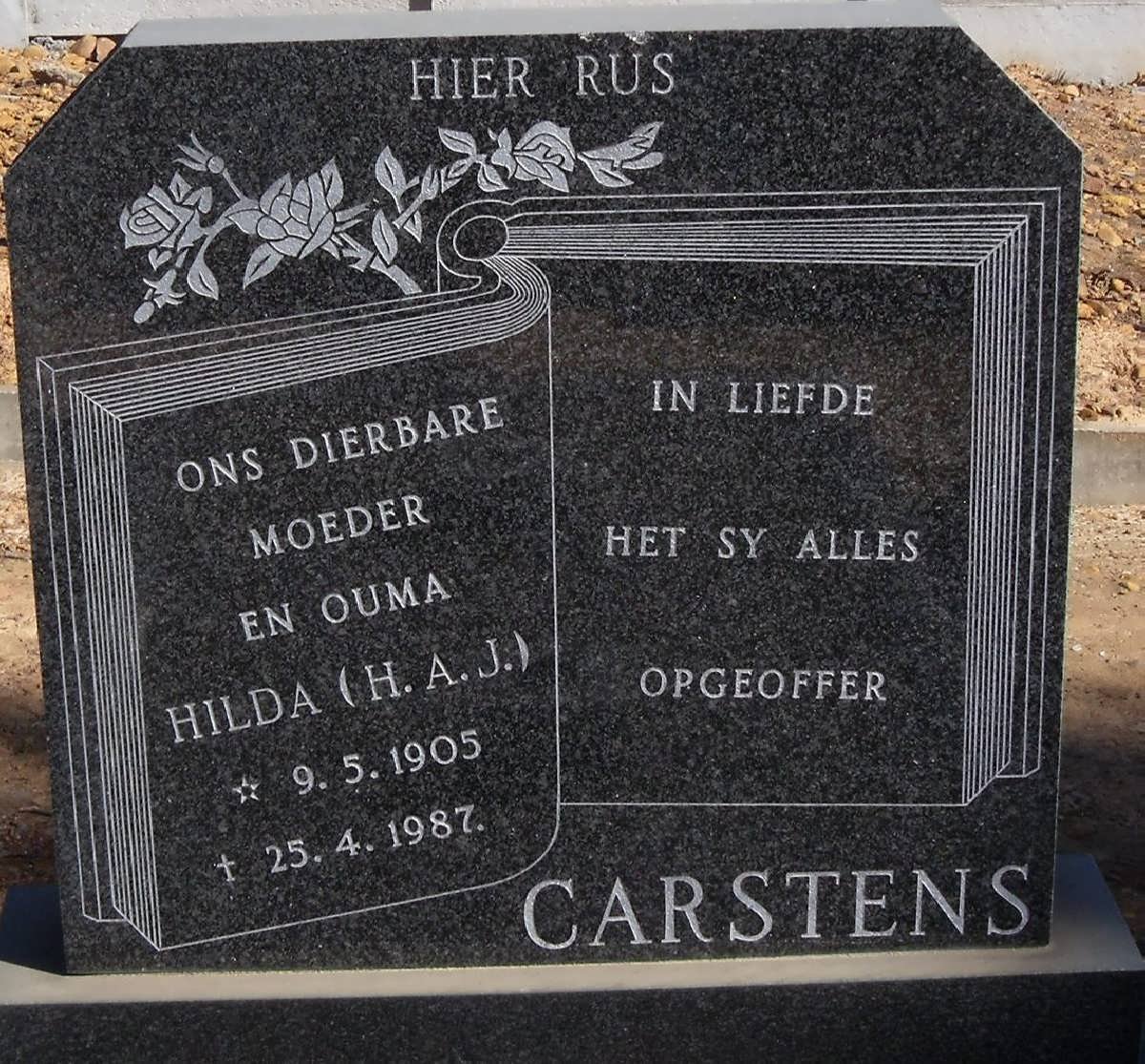 CARSTENS H.A.J. 1905-1987