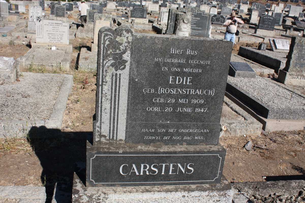 CARSTENS Edie nee ROSENSTRAUCH 1909-1947