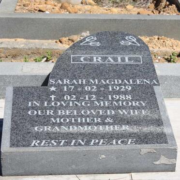 CRAIL Sarah Magdalena 1929-1988