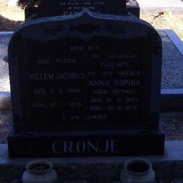 CRONJE Willem Jacobus 1896-1973 &amp;  Anna Sophia BOTMA 1893-1970