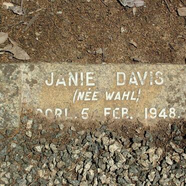 DAVIS Janie nee WAHL -1948