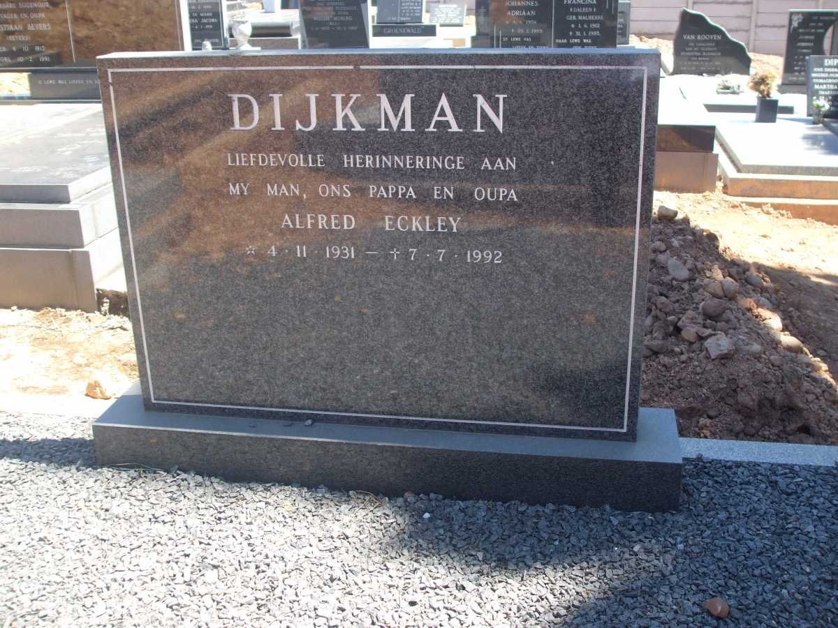 DIJKMAN Alfred Eckley 1931-1992