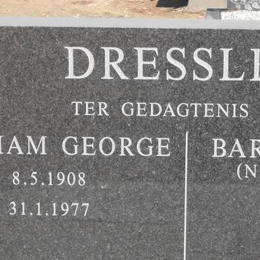 DRESSLER William George 1908-1977 :: GOUS Barbara nee DRESSLER 1943-1999