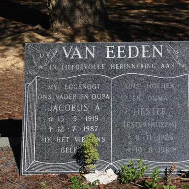 EEDEN Jacobus A., van 1919-1987 &amp; Hester ESTERHUIZEN 1926-1989