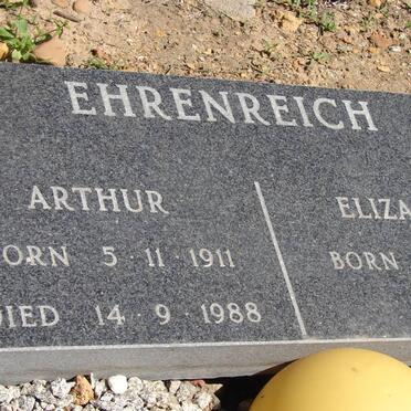 EHRENREICH Arthur 1911-1988 &amp; Elizabeth 1911-