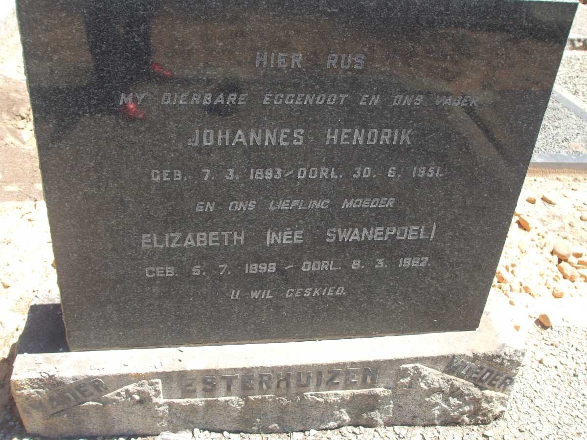ESTERHUIZEN Johannes Hendrik 1893-1951 &amp; Elizabeth SWANEPOEL 1898-1962