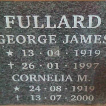 FULLARD George James 1919-1997 &amp; Cornelia M. 1919-2000
