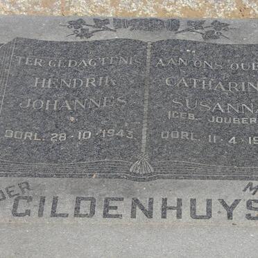 GILDENHUYS Hendrik Johannes -1943 &amp; Catharina Susanna JOUBERT -1957