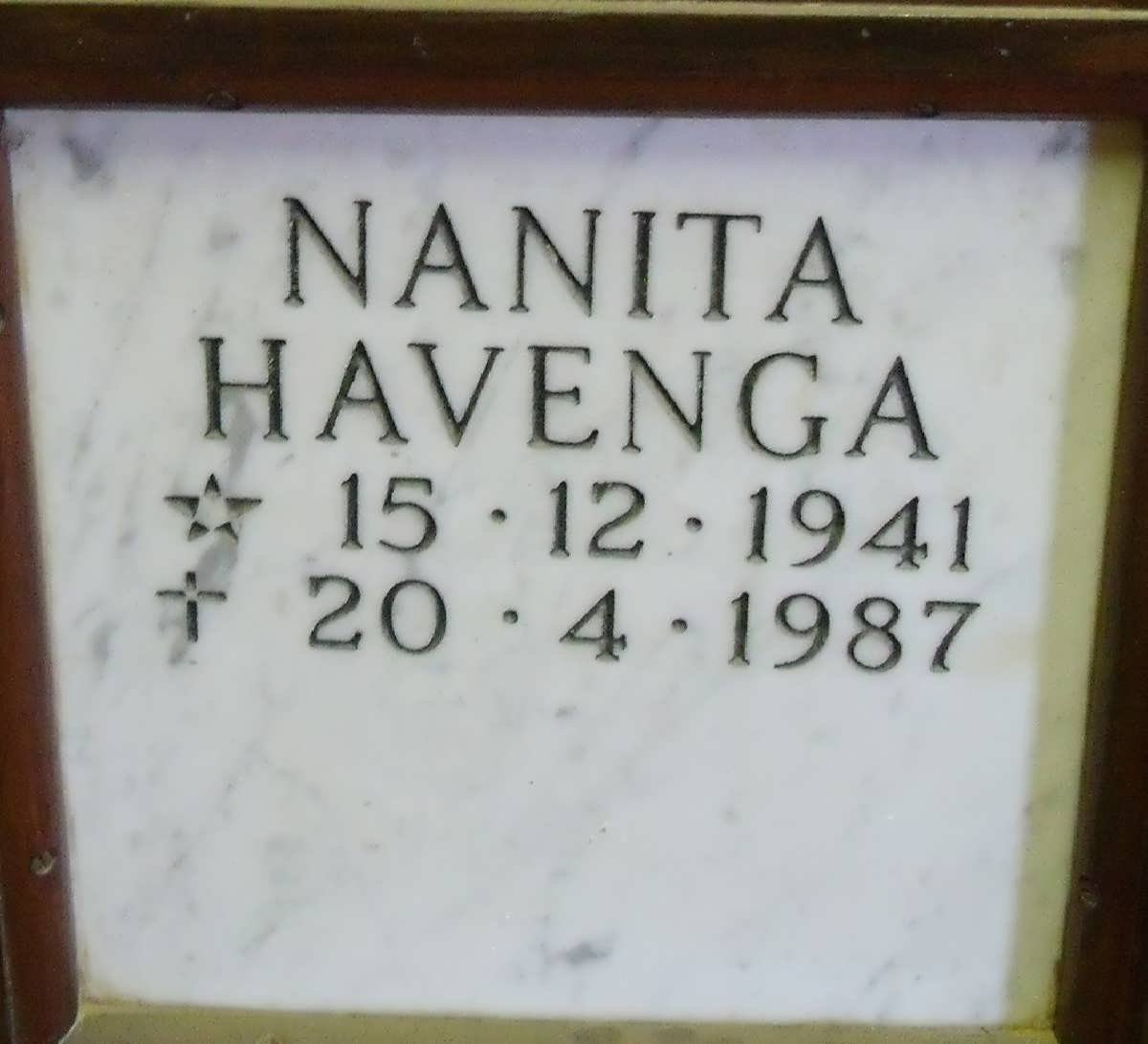 HAVENGA Nanita 1941-1987