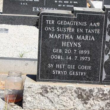 HEYNS Martha Maria 1893-1973