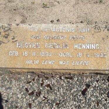 HENNING Hester Cecilia 1865-1945