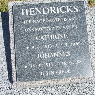 HENDRICKS Johannes 1914-1986 &amp; Cathrine 1913-1976