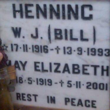 HENNING W.J. 1916-1993 &amp; May Elizabeth 1919-2001