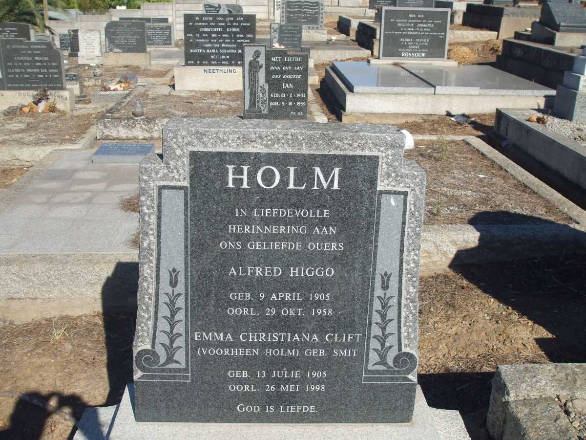 HOLM Alfred Higgo 1905-1958 &amp; CLIFT Emma Christiana voorheen HOLM nee SMIT 1905-1998