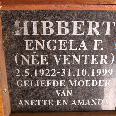 HIBBERT Engela F. nee VENTER 1922-1999