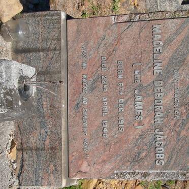 JACOBS Madeline Deborah nee JAMES 1915-1946