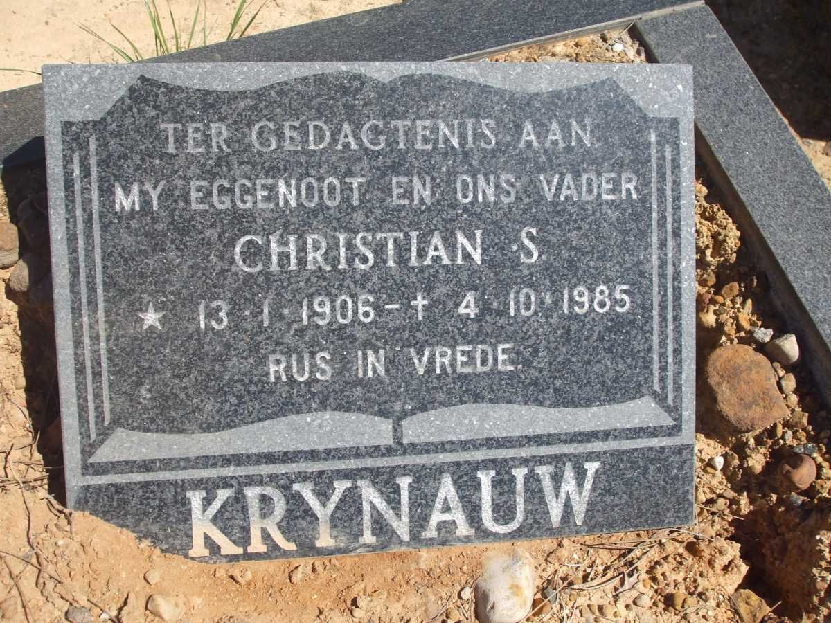 KRYNAUW Christian S. 1906-1985