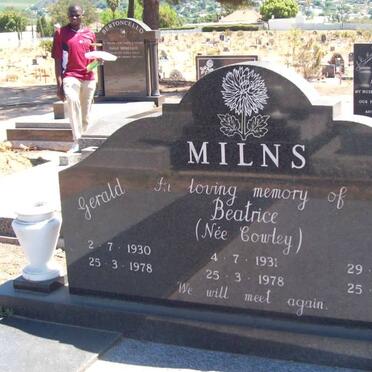 MILNS Gerald 1930-1978 & Beatrice COWLEY 1931-1978 :: MILNS Sandra 1957-1978