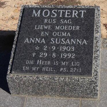 MOSTERT Anna Susanna 1903-1992